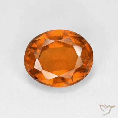2.48ct Natural Naranja oscuro medio Granate Hessonita, Ovalada, VS