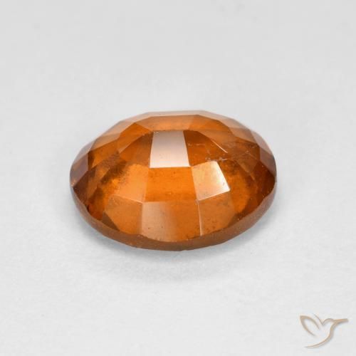 granate hessonita Naranja oscuro medio natural de 2.48 ct, Ovalada, VS