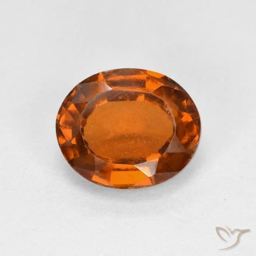 2.14ct Natural Naranja oscuro medio Granate Hessonita, Ovalada, VS