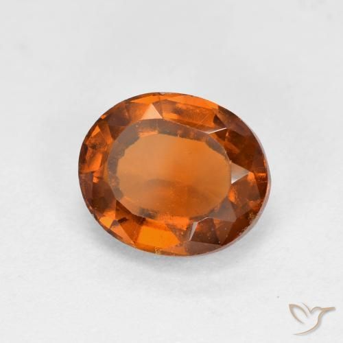granate hessonita Naranja oscuro medio natural de 2.14 ct, Ovalada, VS