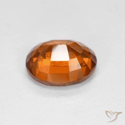 granate hessonita Naranja oscuro medio natural de 2.14 ct, Ovalada, VS
