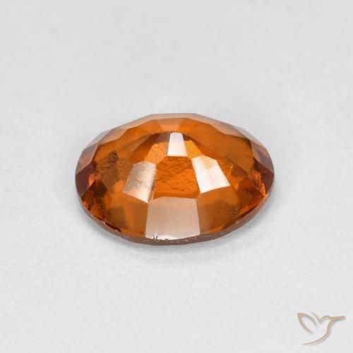 granate hessonita Naranja oscuro medio natural de 1.56 ct, Ovalada, VS