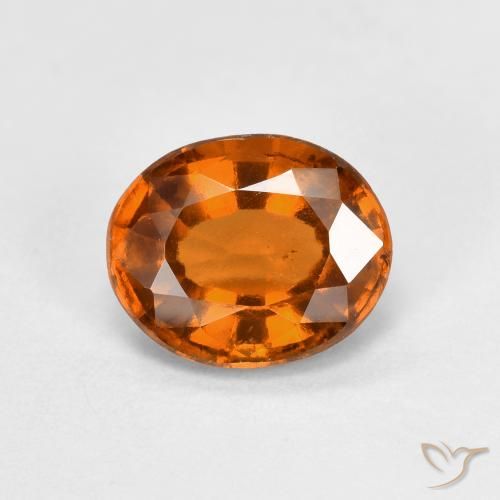 1.54ct Natural Naranja medio Granate Hessonita, Ovalada, VS