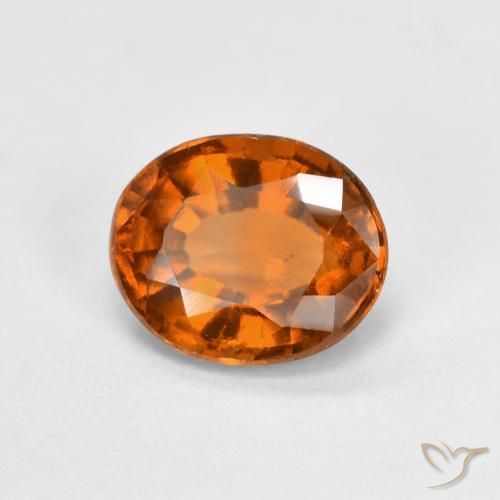 granate hessonita Naranja medio natural de 1.54 ct, Ovalada, VS