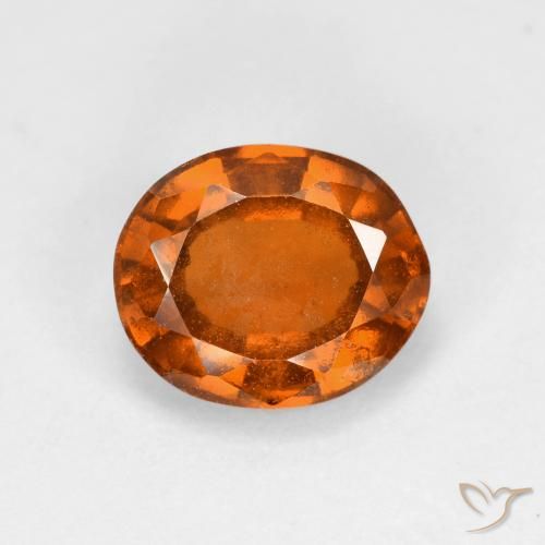 2.01ct Natural Naranja rojizo Granate Hessonita, Ovalada, VS