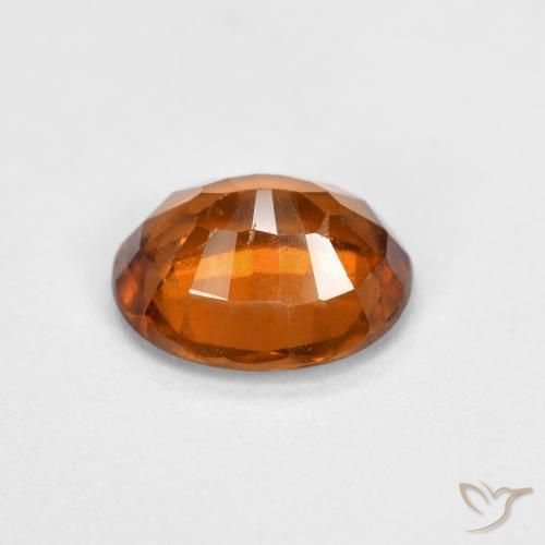 granate hessonita Naranja oscuro medio natural de 1.48 ct, Ovalada, VS
