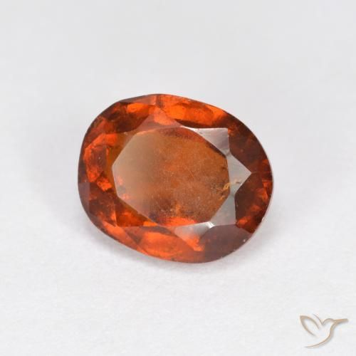 granate hessonita Naranja oscuro natural de 1.43 ct, Ovalada, VS-SI