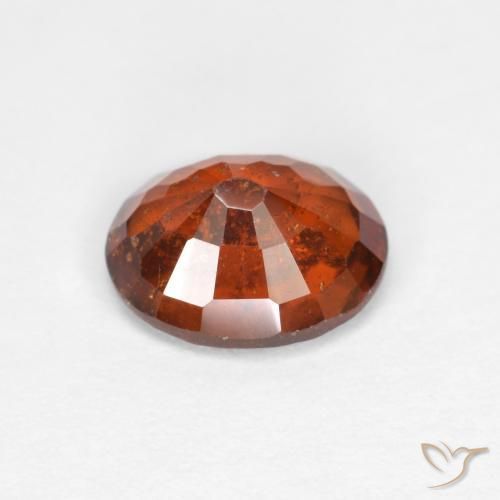granate hessonita Naranja oscuro natural de 1.58 ct, Ovalada, VS-SI