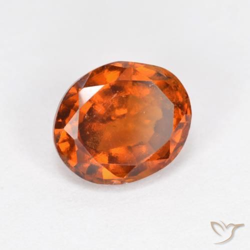 granate hessonita Naranja rojizo natural de 1.70 ct, Ovalada, VS-SI