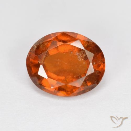 2.83ct Natural Ámbar naranja Granate Hessonita, Ovalada, VS-SI