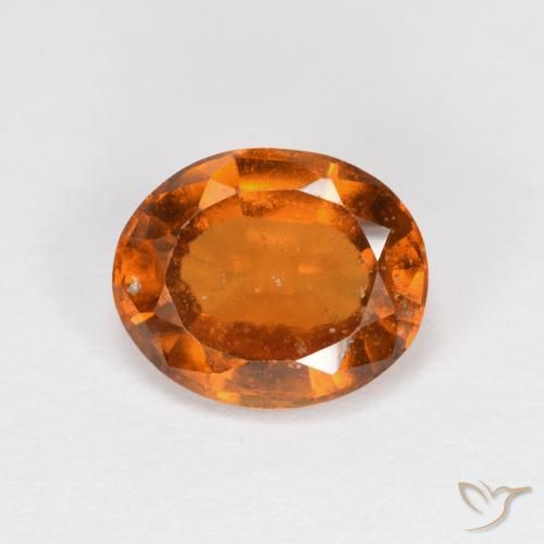 1.94ct Natural Naranja oscuro medio Granate Hessonita, Ovalada, VS-SI