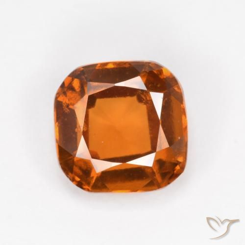 1.69ct Natural Naranja oscuro medio granate hessonita, Forma Cojín, VVS-VS