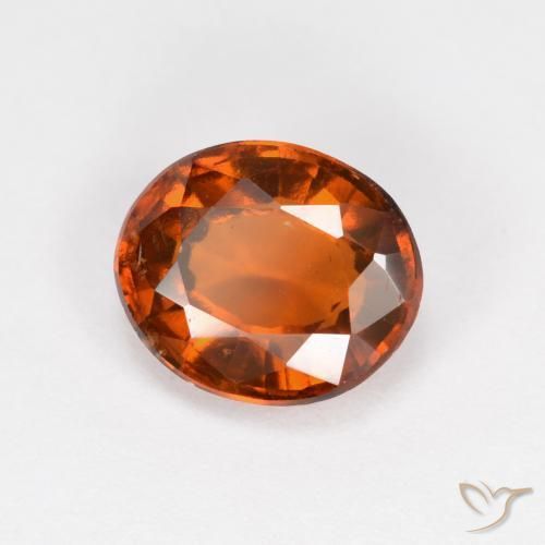 granate hessonita Naranja oscuro natural de 1.62 ct, Ovalada, VS