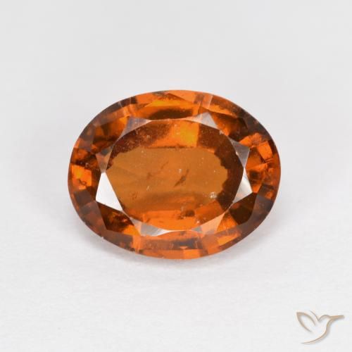 2.14ct Natural Naranja oscuro medio Granate Hessonita, Ovalada, VS