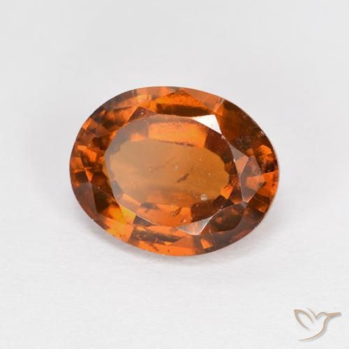 granate hessonita Naranja oscuro medio natural de 2.14 ct, Ovalada, VS