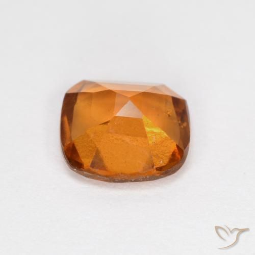 granate hessonita Naranja oscuro natural de 1.55 ct, Forma Cojín, VS