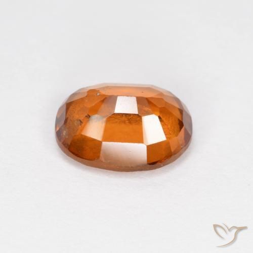 granate hessonita Naranja oscuro medio natural de 1.66 ct, Ovalada, VS