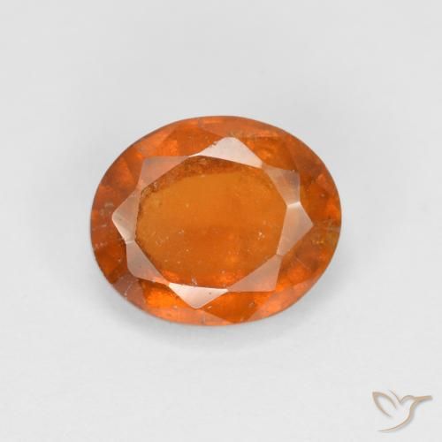 2.22ct Natural Naranja oscuro Granate Hessonita, Ovalada, VS-SI