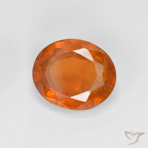 granate hessonita Naranja oscuro natural de 2.22 ct, Ovalada, VS-SI