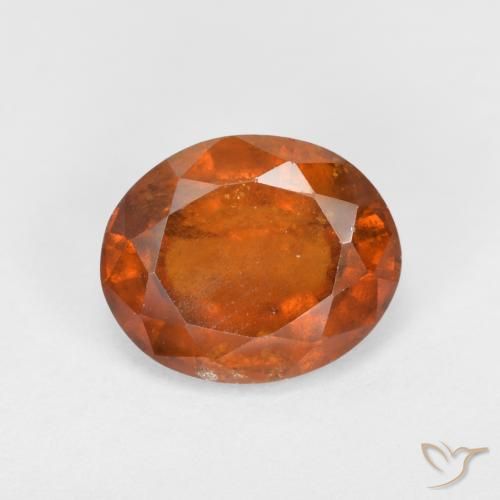 2.54ct Natural Naranja rojizo Granate Hessonita, Ovalada, VS-SI