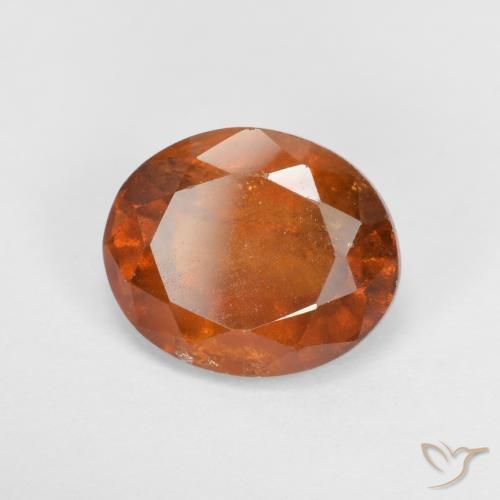 granate hessonita Naranja rojizo natural de 2.54 ct, Ovalada, VS-SI