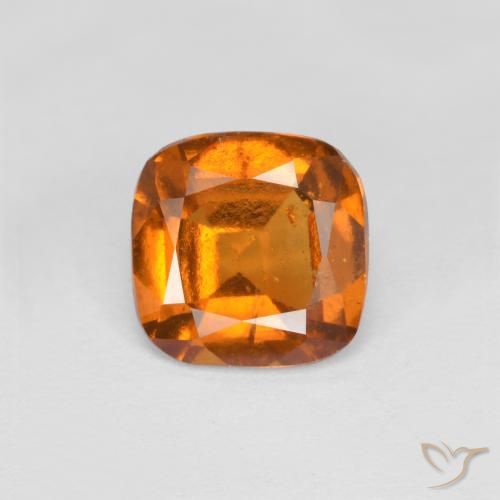 1.40ct Natural Naranja medio granate hessonita, Forma Cojín, VS-SI