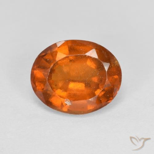 granate hessonita Naranja medio natural de 2.27 ct, Ovalada, VS-SI