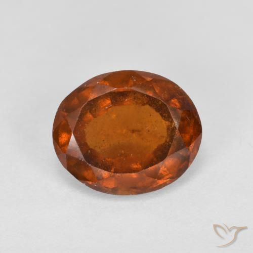 2.19ct Natural Ámbar naranja Granate Hessonita, Ovalada, VS-SI