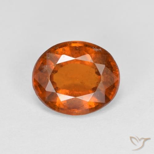 1.93ct Natural Ámbar naranja Granate Hessonita, Ovalada, VS-SI