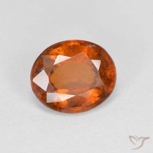 granate hessonita Ámbar naranja natural de 1.93 ct, Ovalada, VS-SI