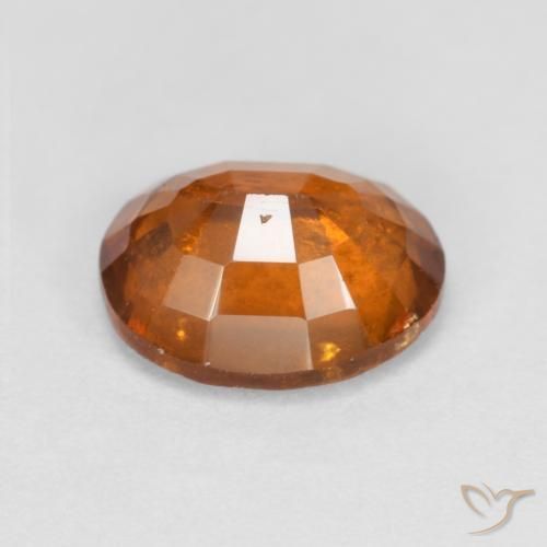 granate hessonita Naranja oscuro natural de 1.66 ct, Ovalada, VS-SI