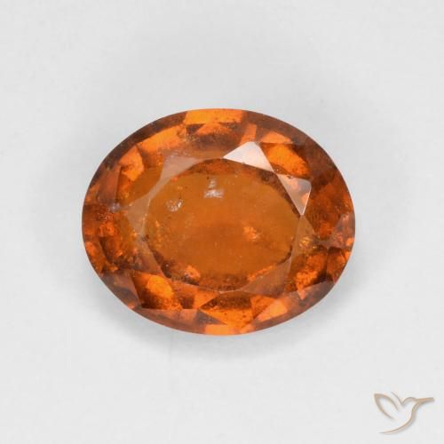 2.93ct Natural Naranja oscuro medio Granate Hessonita, Ovalada, VS-SI