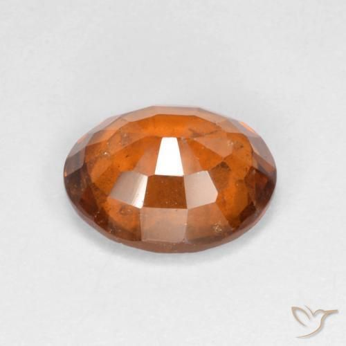 granate hessonita Naranja oscuro medio natural de 2.93 ct, Ovalada, VS-SI