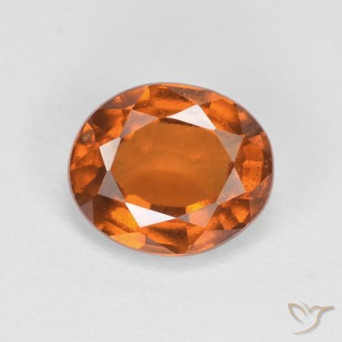 1.82ct Natural Naranja oscuro Granate Hessonita, Ovalada, VS
