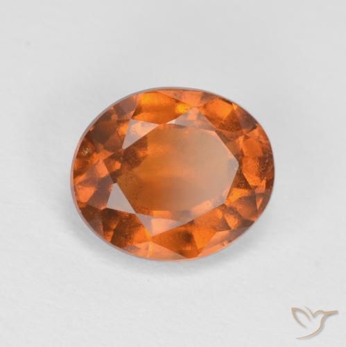 granate hessonita Naranja oscuro natural de 1.82 ct, Ovalada, VS