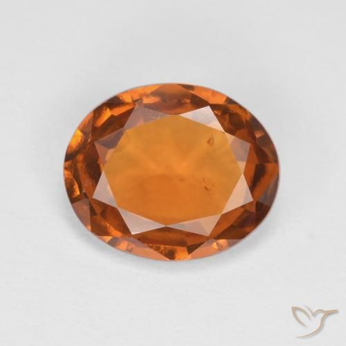 2.08ct Natural Naranja amarillento Granate Hessonita, Ovalada, VS