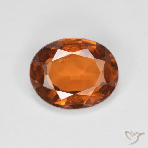 1.89ct Natural Naranja rojizo Granate Hessonita, Ovalada, VS