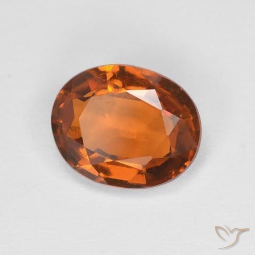 granate hessonita Naranja rojizo natural de 1.89 ct, Ovalada, VS
