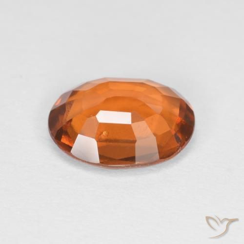 granate hessonita Naranja rojizo natural de 1.89 ct, Ovalada, VS