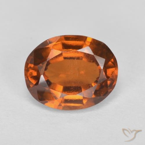 granate hessonita Naranja oscuro natural de 2.06 ct, Ovalada, VS