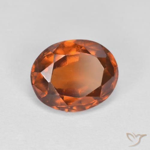 1.57ct Natural Ámbar naranja Granate Hessonita, Ovalada, VS