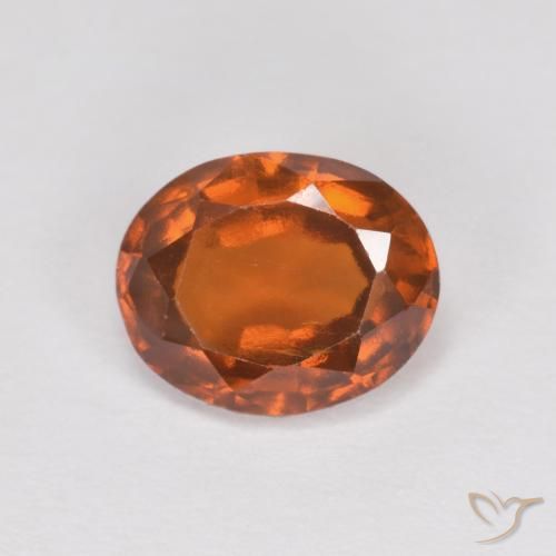 granate hessonita Ámbar naranja natural de 1.57 ct, Ovalada, VS