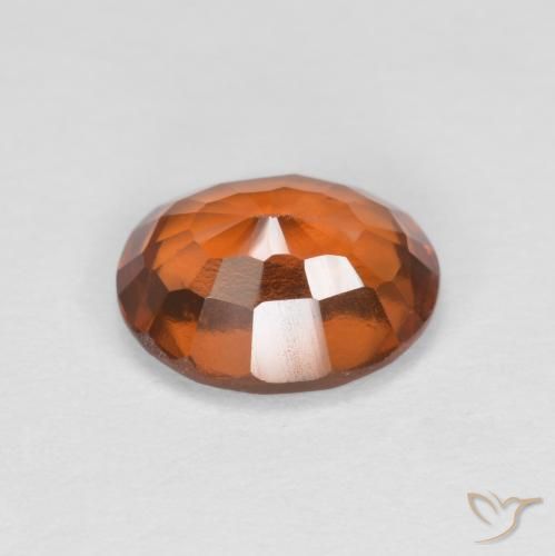 granate hessonita Ámbar naranja natural de 1.57 ct, Ovalada, VS