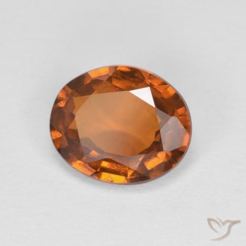granate hessonita Naranja medio natural de 1.42 ct, Ovalada, VS