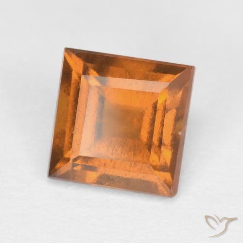 granate hessonita Naranja amarillento natural de 1.42 ct, Cuadrado, VS