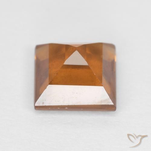 granate hessonita Naranja amarillento natural de 1.42 ct, Cuadrado, VS