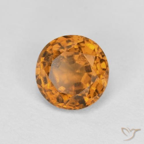 granate hessonita Naranja medio natural de 0.97 ct, Redondo, VS