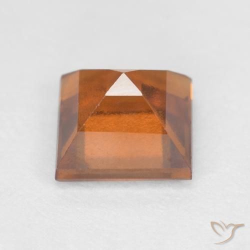 granate hessonita Naranja oscuro natural de 1.47 ct, Cuadrado, VS