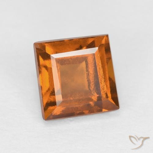 granate hessonita Naranja medio natural de 0.86 ct, Cuadrado, VS
