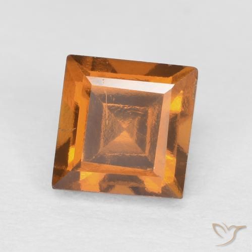 granate hessonita Naranja amarillento natural de 0.94 ct, Cuadrado, VS